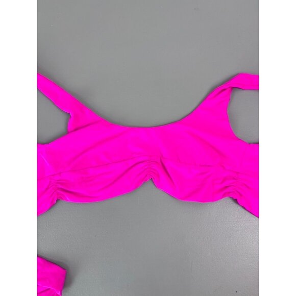 Beach Riot swim women's XS hit pink bikini swim top tie back unlined wireless - Picture 5 of 5